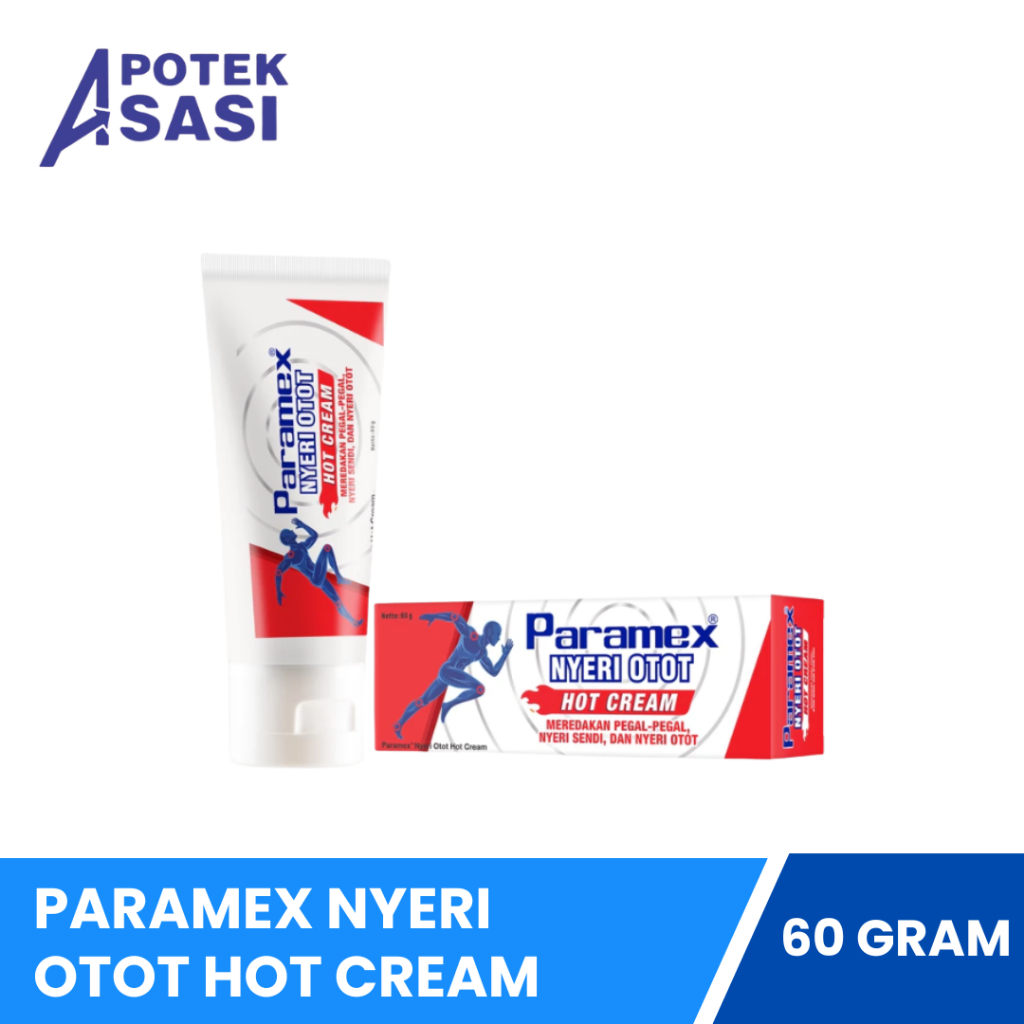 Paramex Nyeri Otot Hot Cream 60 Gram - Krim Pegal, Nyeri Sendi dan Nyeri Otot