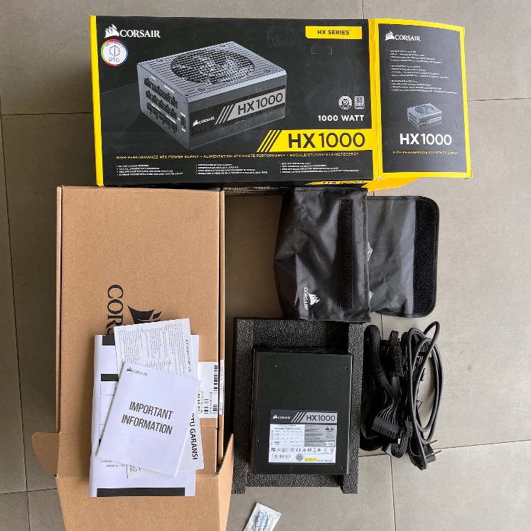 PSU Pure Corsair HX1000 1000W 80 PLUS Platinum Full-Modular - Second