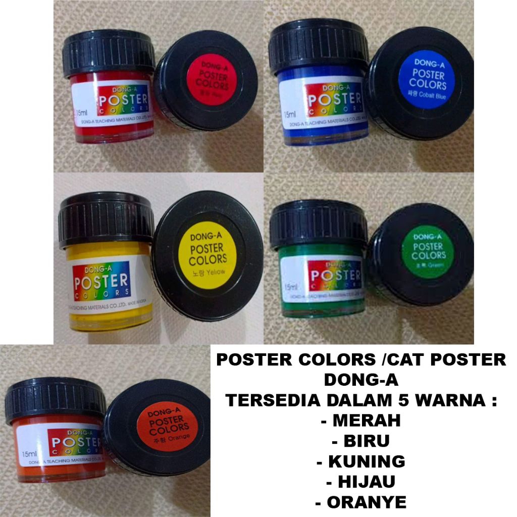 POSTER COLOURS / CAT POSTER WARNA DONG-A 15 ml / PCS