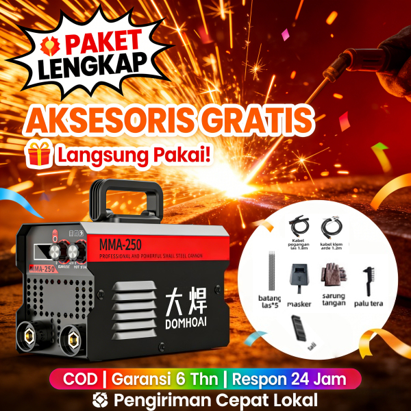 DOMHOAI MMA-250 las listrik mini untuk besi mesin las 450 watt las murah mesin las listrik alat las