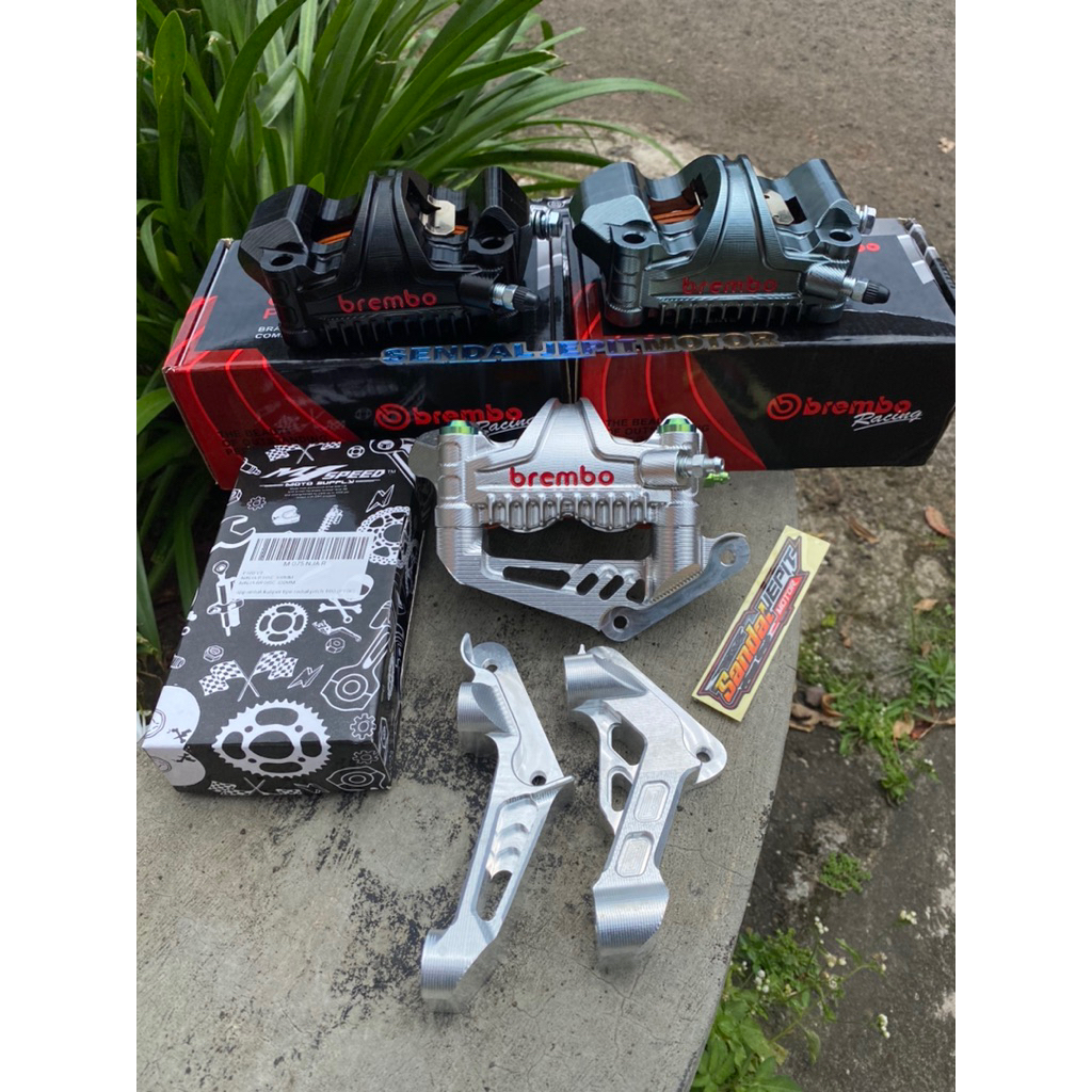 KALIPER BREMBO GP4-MS SET BREKER PNP NINJA R RR SS DISC 280 300 320 KALIPER BREMBO GP4 PNP NINJA R R