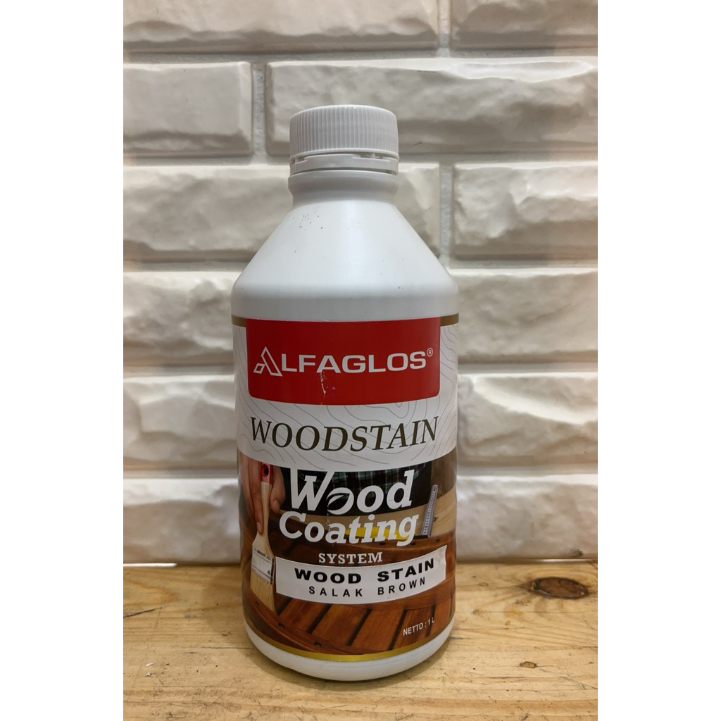 Wood Stain Alfaglos Salak Brown | Cat Kayu Premium Wood Coating Tahan Lama