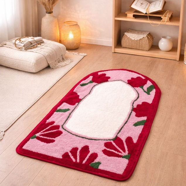 Sajadah Tebal 120x60cm Empuk Bulu Premium Anti Slip Nyaman untuk Sholat Bisa Custom Nama Aesthetic 1