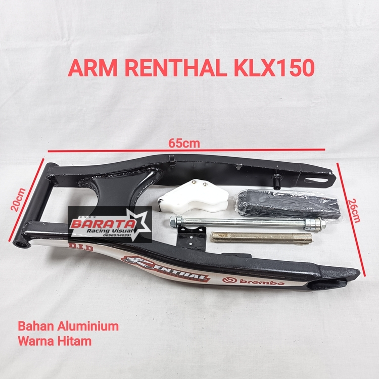 SWING ARM RENTHAL MOTOR KLX 150 HITAM ; SILVER