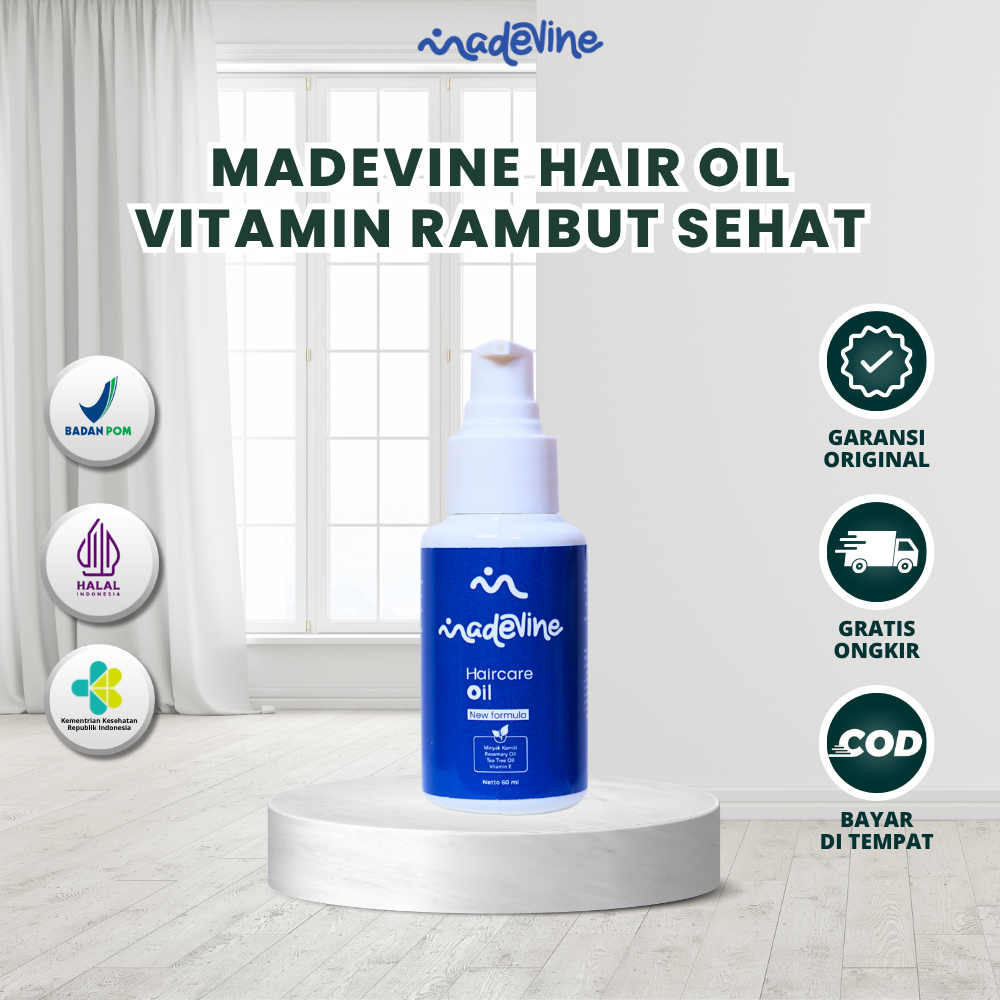 MADEVINE OIL - Serum Alami Rambut Rontok dan Penumbuh Rambut | Sudah BPOM
