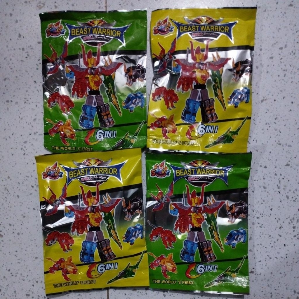 Mainan Robot Rakit Sankie Animal Warrior 6 in 1 isi 10 Pcs