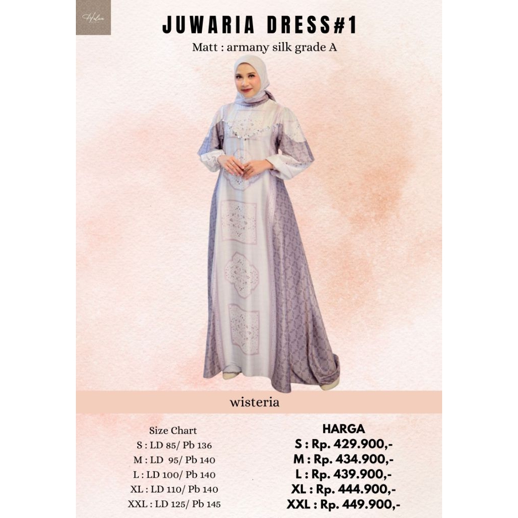 JUWARIA DRESS STYLE 1 BY HALWA/DRESS NEW/DRESS KONDANGAN/