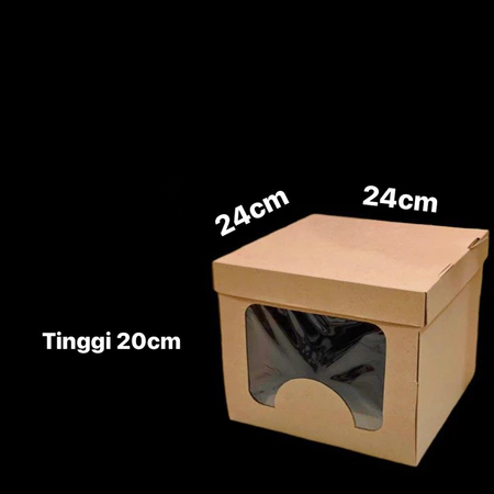 Box Kue Kotak Packaging Hampers Jendela Mika