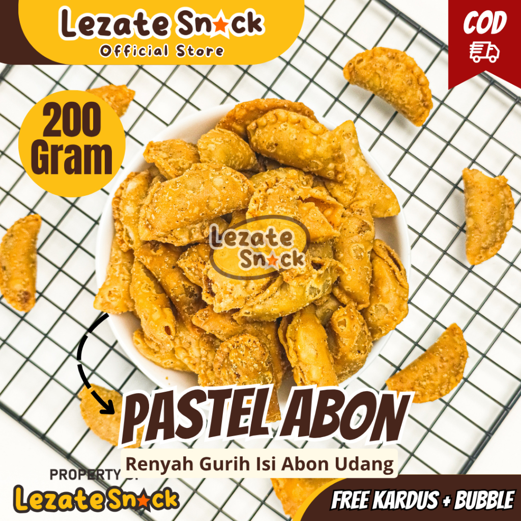 Pastel Abon Mini 200gr / Pastel Kering Rasa Abon Udang / Pastel Kiloan Murah Sumpia Kiloan