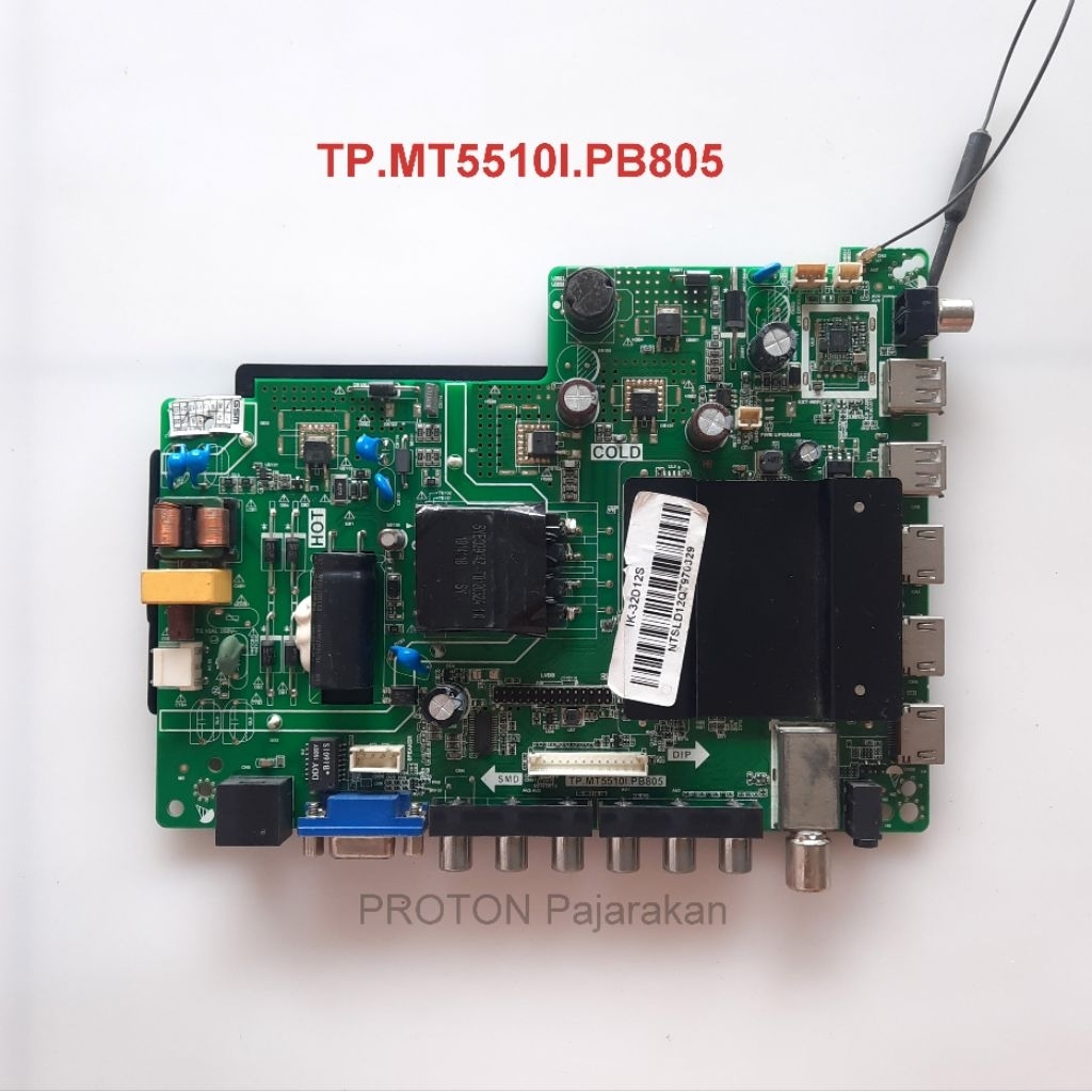 Mainboard LED TV Ikedo IK-32D12S Smart Android IK 32D12S Mesin Matherboard LCD TP.MT5510I.PB805 Mobo