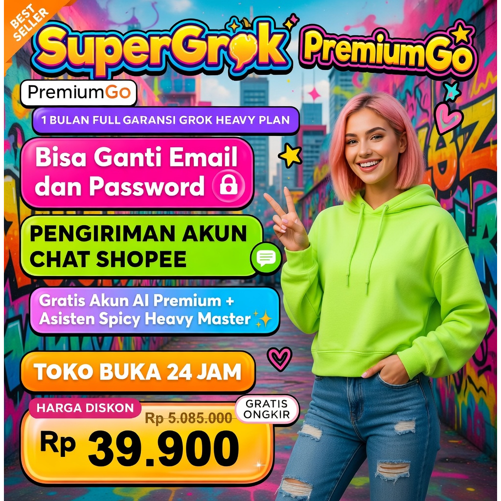 SUPER GROK PLAN PRIVATE 1 BULAN | SuperGrok 1 Bulan Private | Akun Grok Private 1 Bulan | Heavy Plan