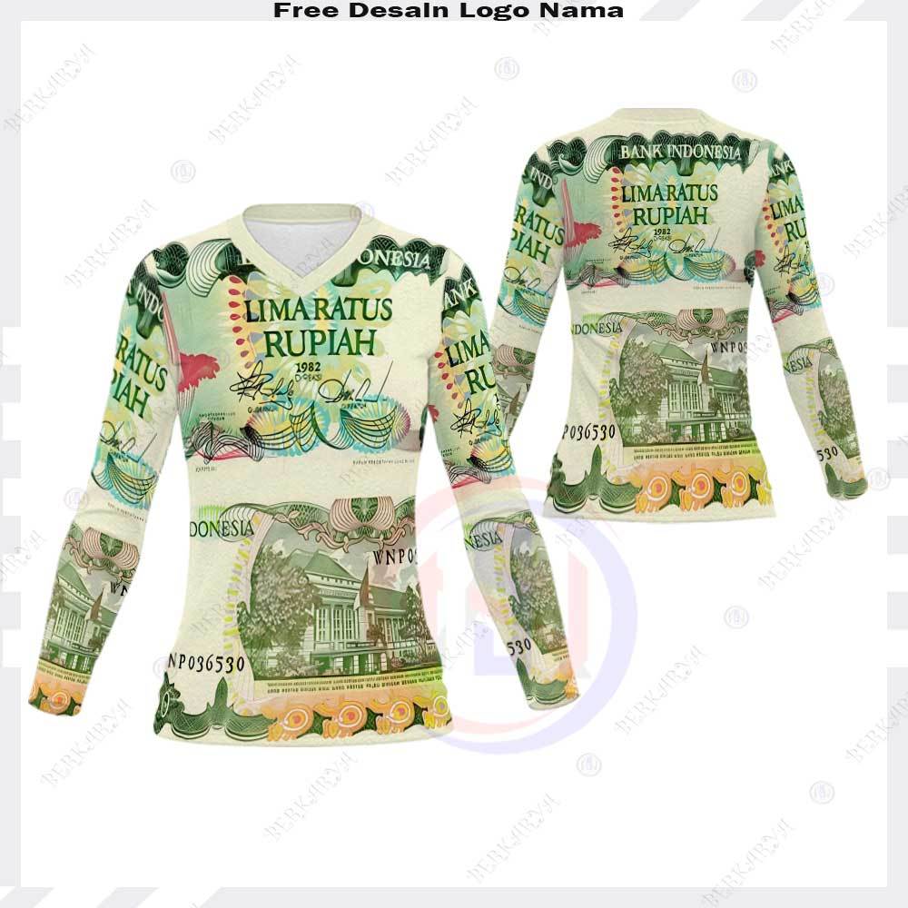 Kaos Uang Kaos Wanita Jersey Uang 500 Ribu Jadul 1982 Kaos Baju Uang Lima Ratus Rupiah Fullprint