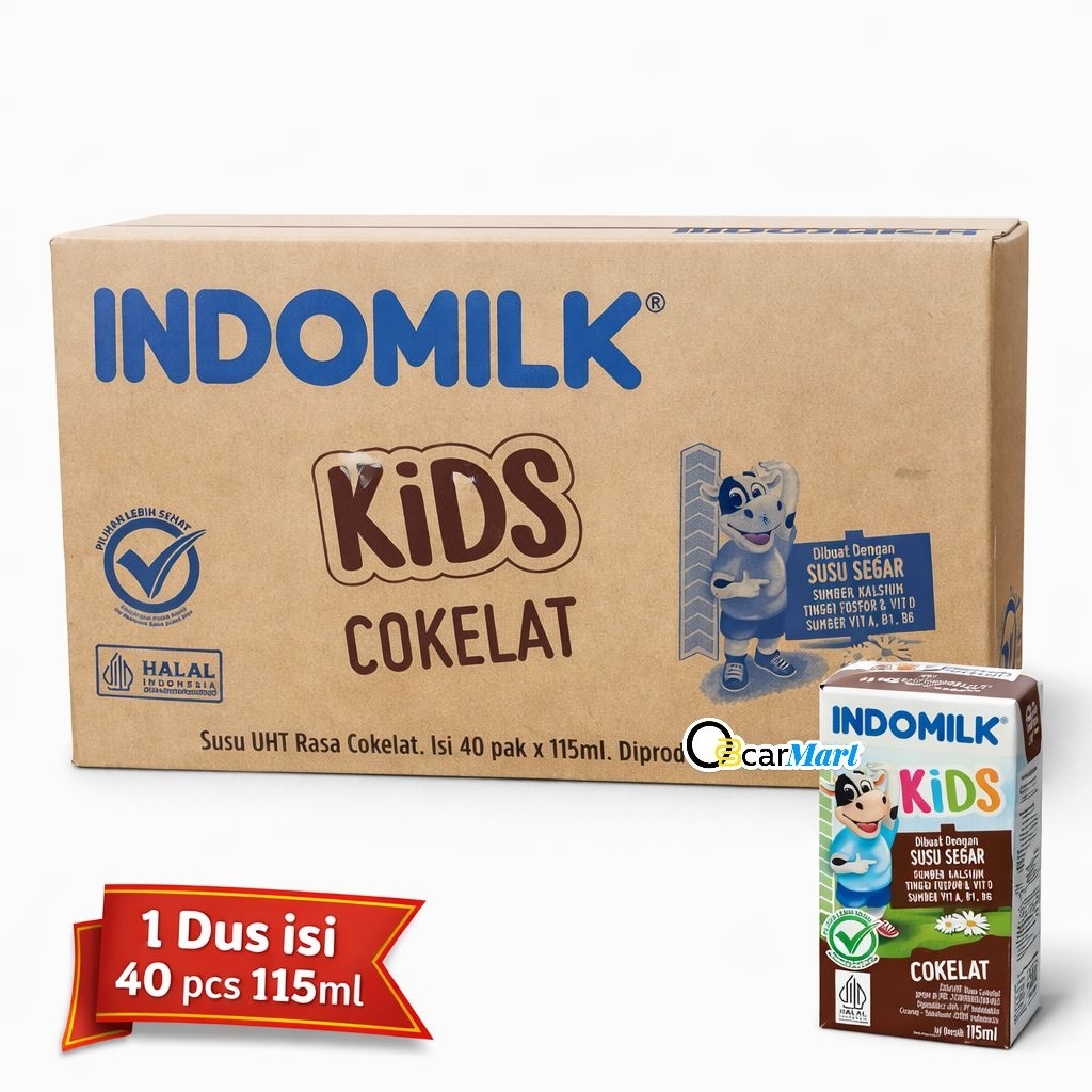 Susu INDOMILK KIDS 1 dus 115ml COKELAT isi 40 Kotak