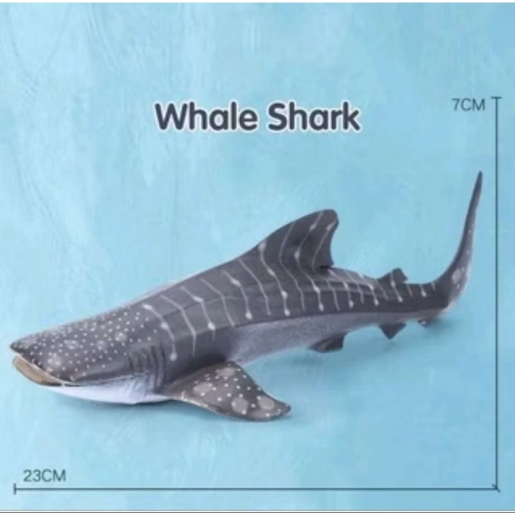 Mainan ikan hiu paus size XL- miniatur ikan hiu paus - pajangan hiu paus tutul - koleksi figure hiup
