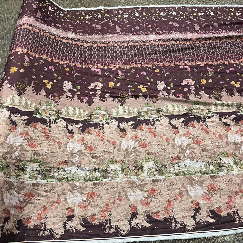 Kain Moscrepe Motif / Kain Bahan Motif - Kain Moscrep | Harga per setengah m