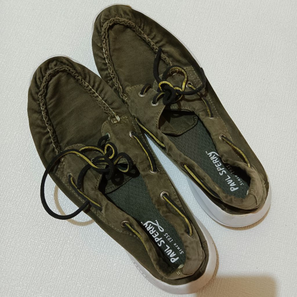 PRELOVED - Paul Sperry Men's Canvas Slip-On Shoes Casual ukuran 40