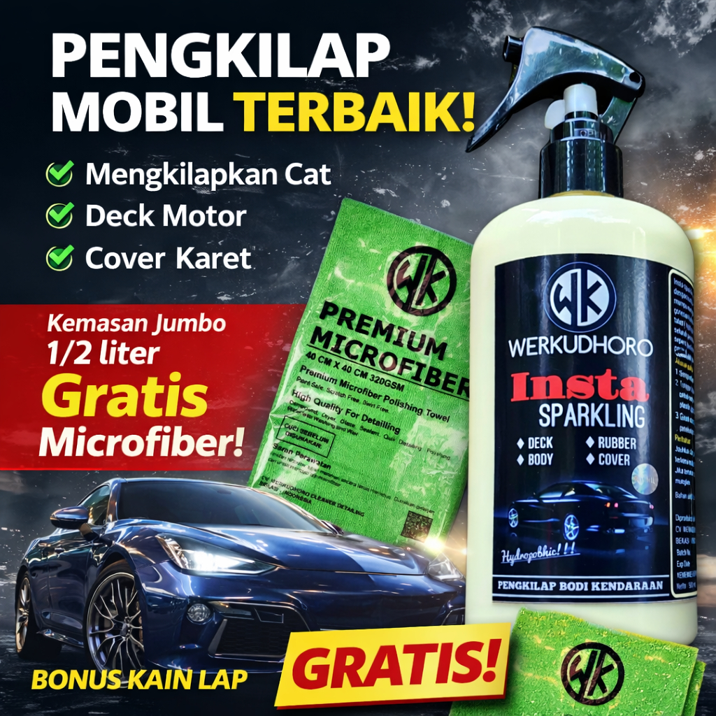 Pengkilap Body Mobil Hitam Merah Silver Putih Pengkilap Motor Insta Sparkling Pengkilat Mobil Motor