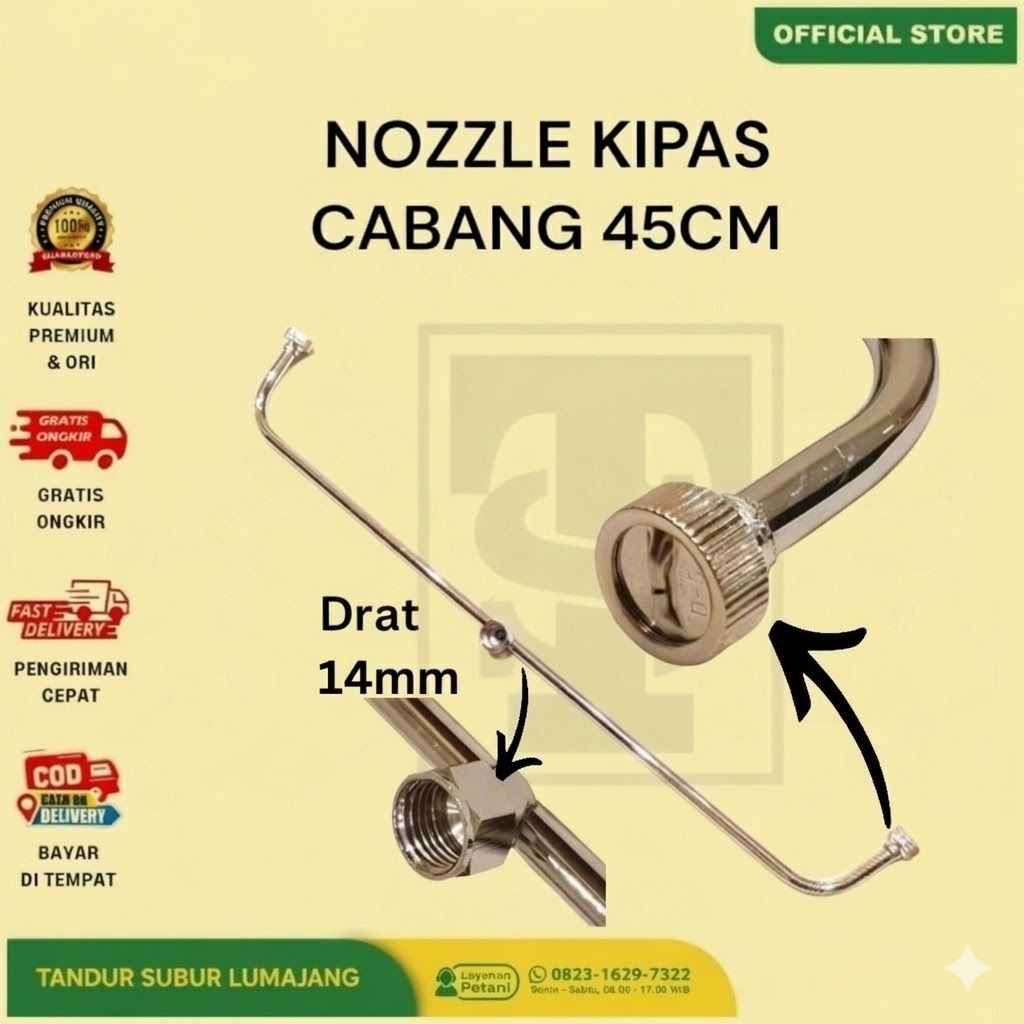 Nozzle Cabang PLD5 two-head bend extension sprinkler head