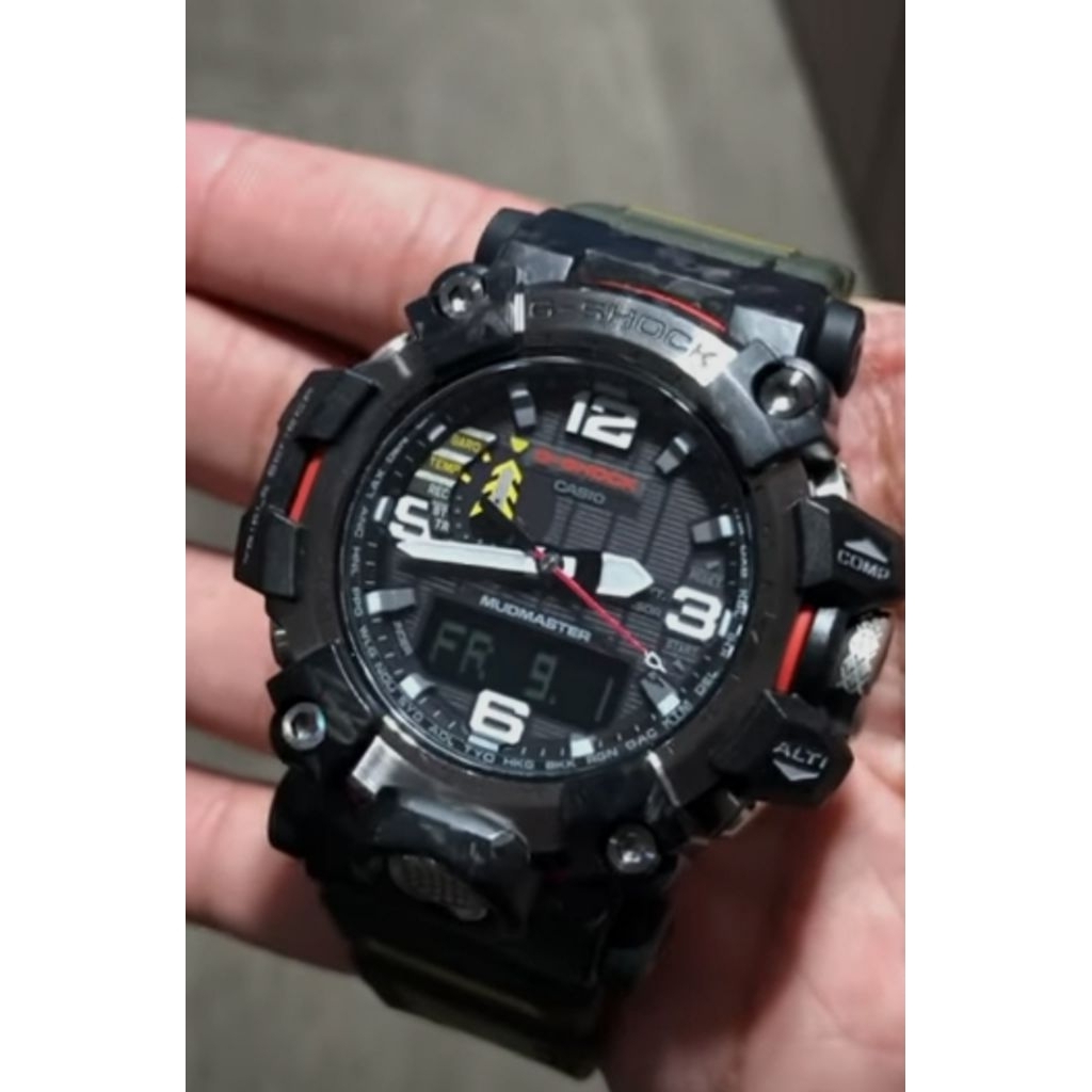 Jam Tangan Pria Casio G-Shock GWG-2000-1A3 Tough Solar Carbon Core Guard Green Resin Band(Second)