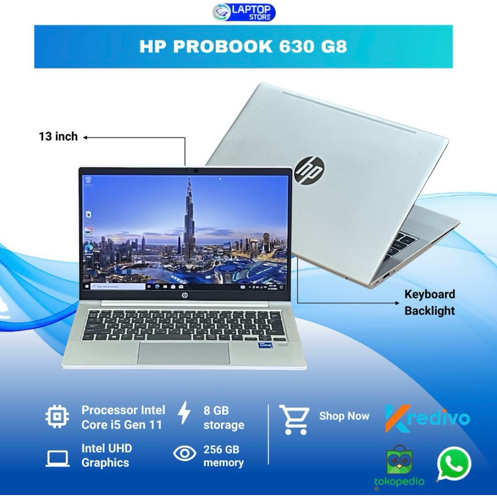 HP Probook 630 G8 core i5 Ram 8gb ssd 256gb