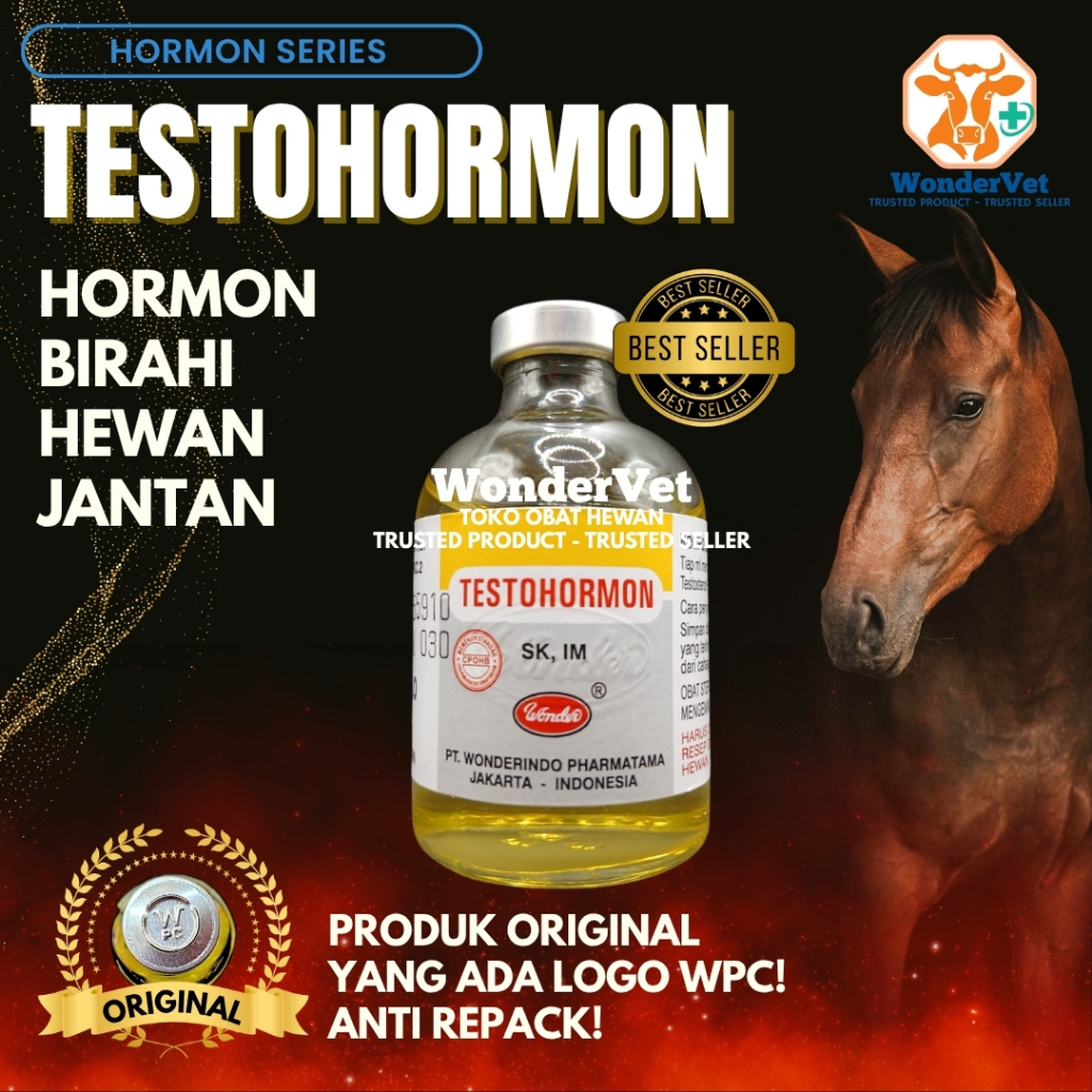 TESTOHORMON - Injeksi Suntik - Hormon Hewan JANTAN
