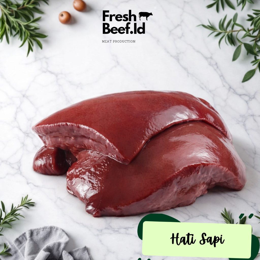 Hati Sapi 1kg Utuh / Hati Sapi Import Australia 1kg / Liver Sapi 1kg / Daging Halal Import