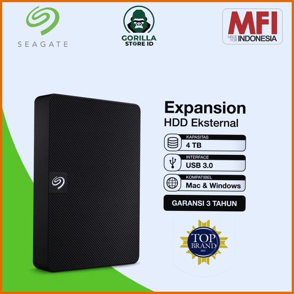 Seagate Expantion Hardisk External 4TB - Hitam