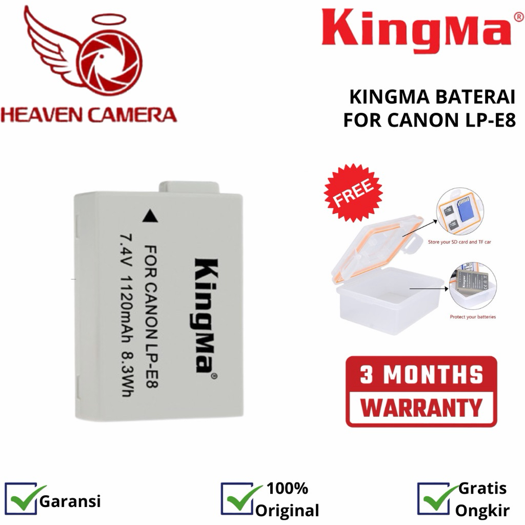 KINGMA Battery for Canon LP-E8 / KINGMA Baterai For Canon LP-E8