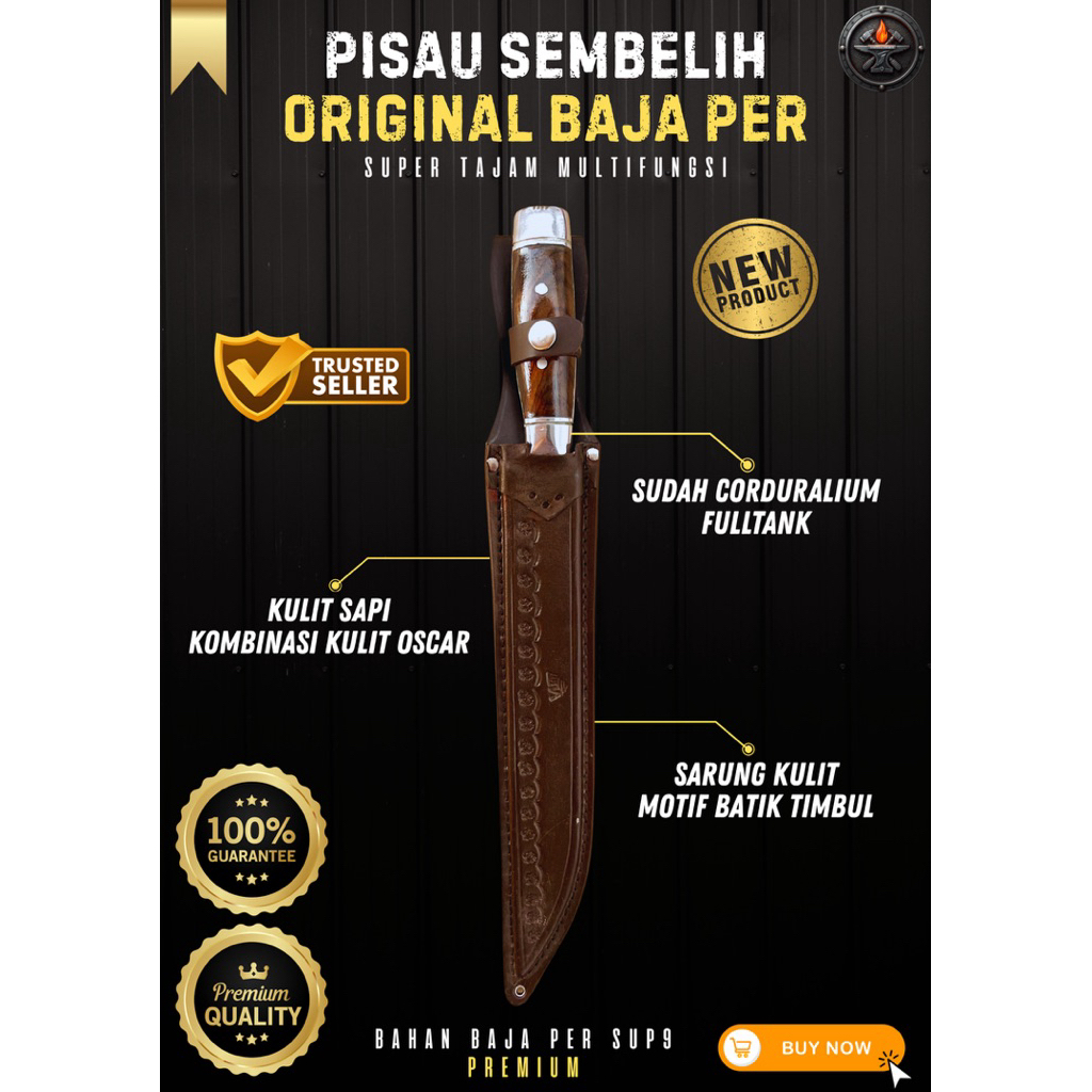 [PANDAI BAJA] PISAU SEMBELIH ORIGINAL BAJA PER PISAU BAJA SUPER TAJAM Baja Per SUP9 Asli Original