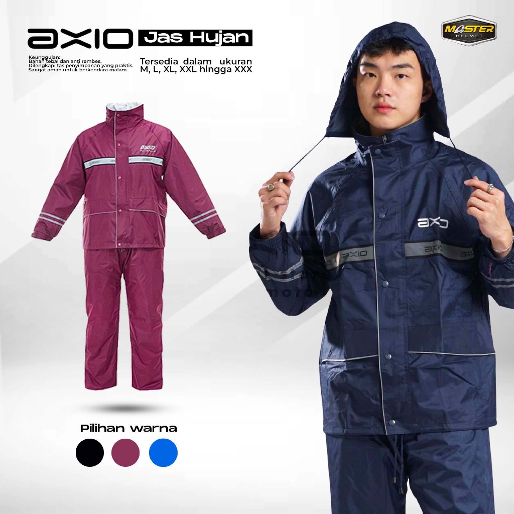 Axio Jas Hujan AXIO 882 Raincoat Mantel Axio Dewasa Original Pria Wanita