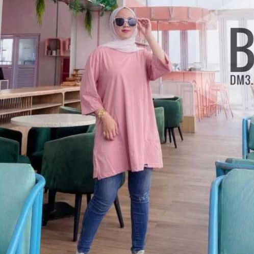 kaos polosan oversize jumbo by dm3_cloth size M L XL XXL