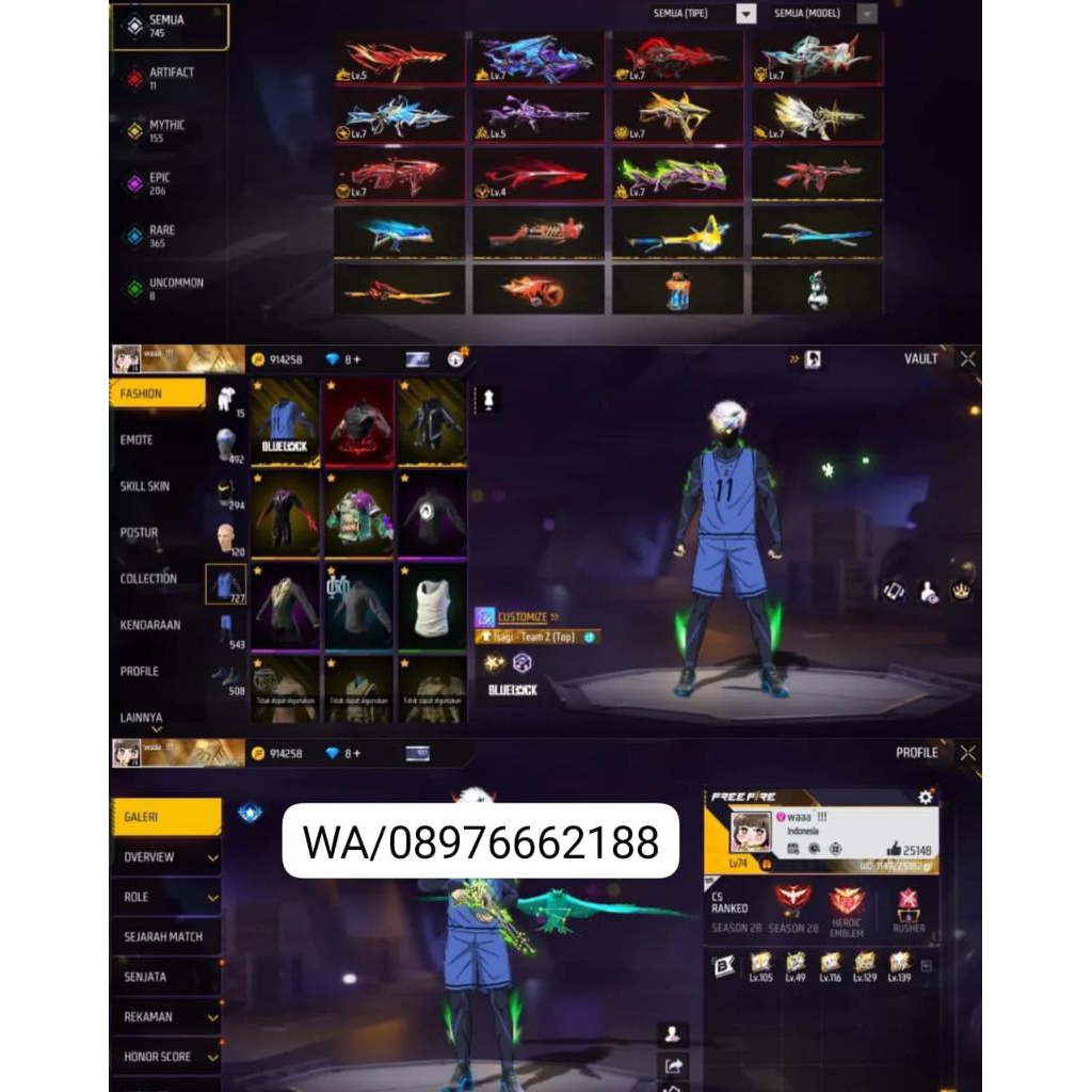 PROMO AKUN FREE FIRE AMAN DAN SULTAN