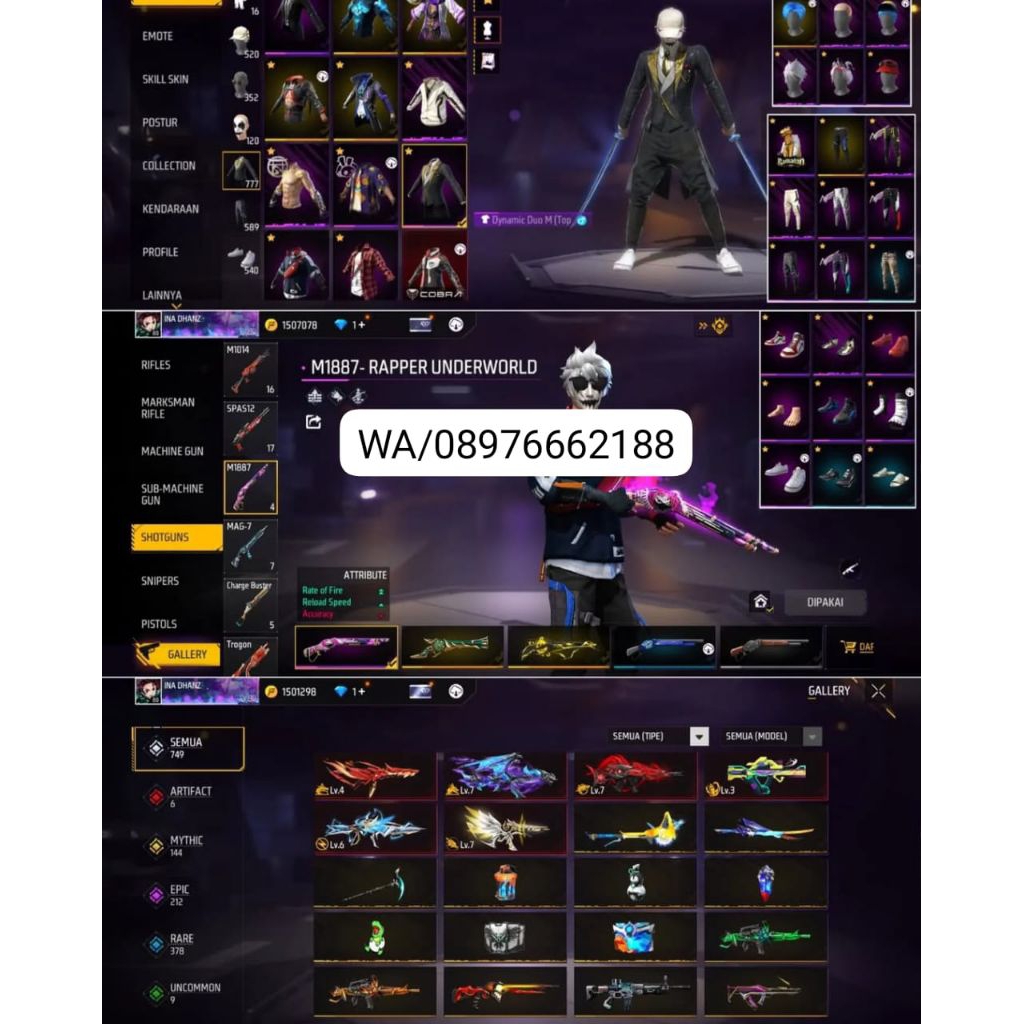 PROMO AKUN FREE FIRE AMAN DAN SULTAN