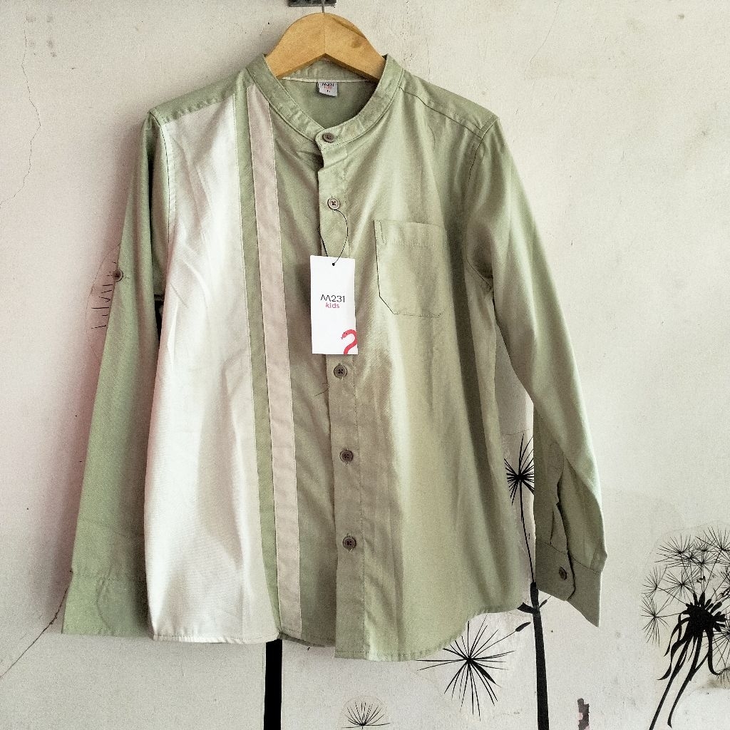 koko anak modern hijau sage - koko m231 anak