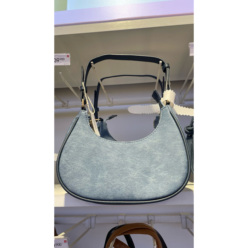 Tas Miniso Kulit Polos Warna Biru