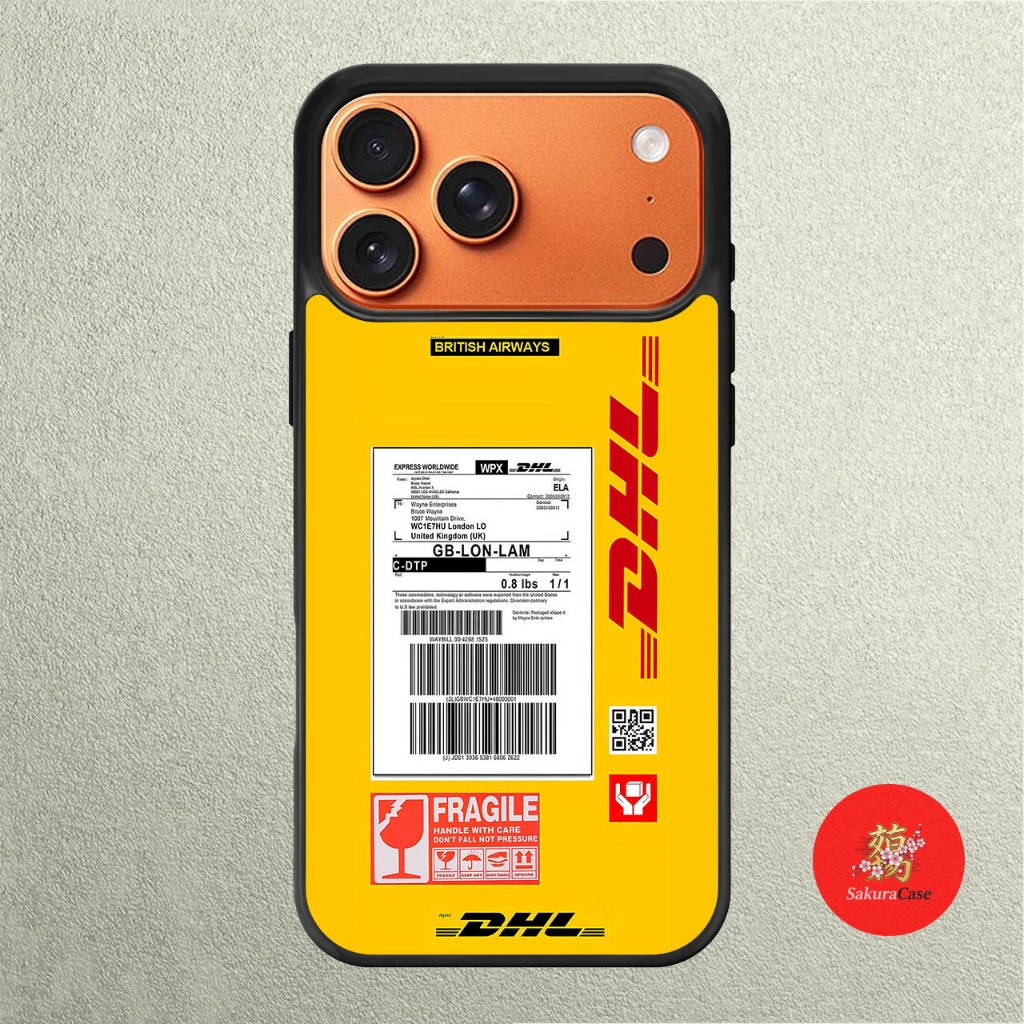 iPhone Case 17 16 15 14 13 12 11 X XR Xs 8 7 6 5 Plus Pro Max Air Softcase DHL Shipping Label