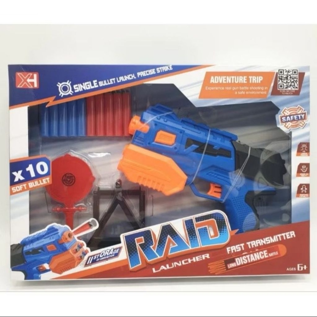 ￼Mainan Edukasi Anak Elite Sniper/Senapan Nerf Soft Bullet Gun VR-XH9939