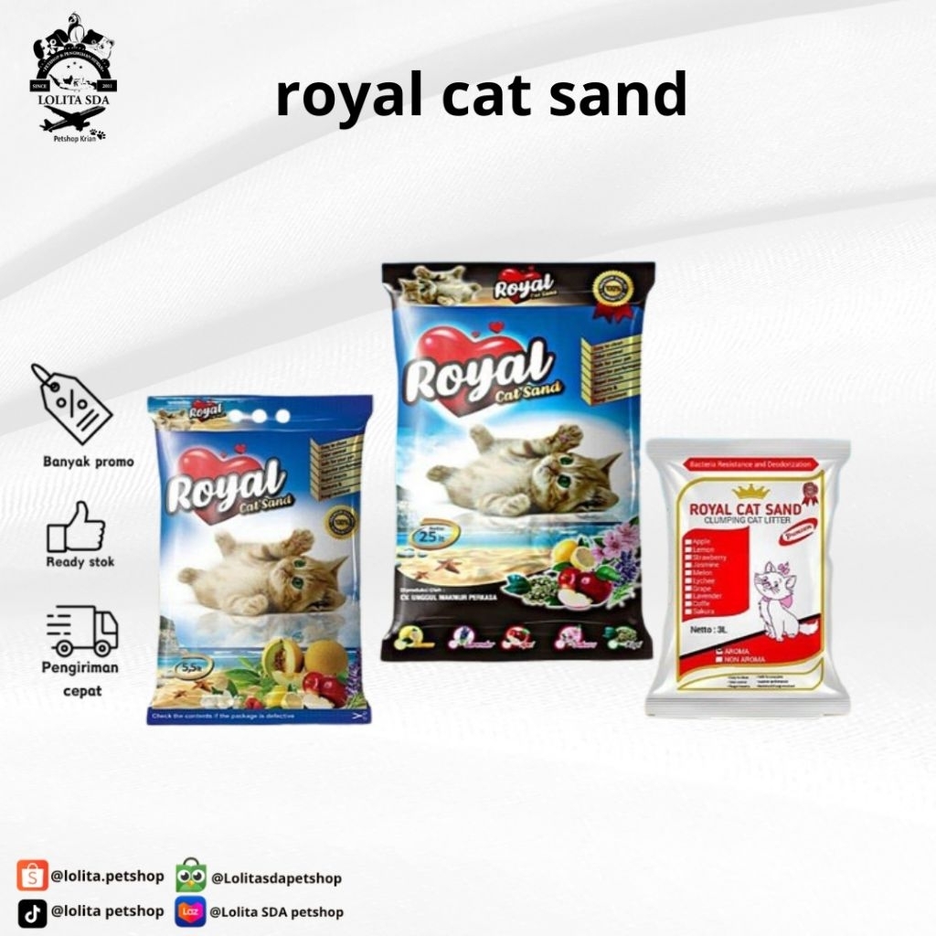 royal cat sand pasir kucing