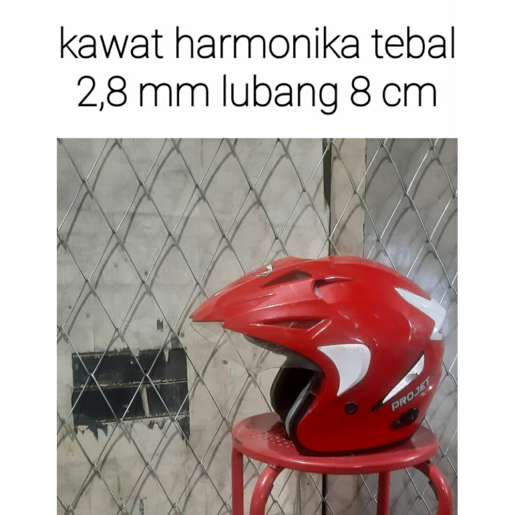 kawat harmonika galvanis tebal 2,8 mm lubang 8 cm. lebih murah dari pagar brc