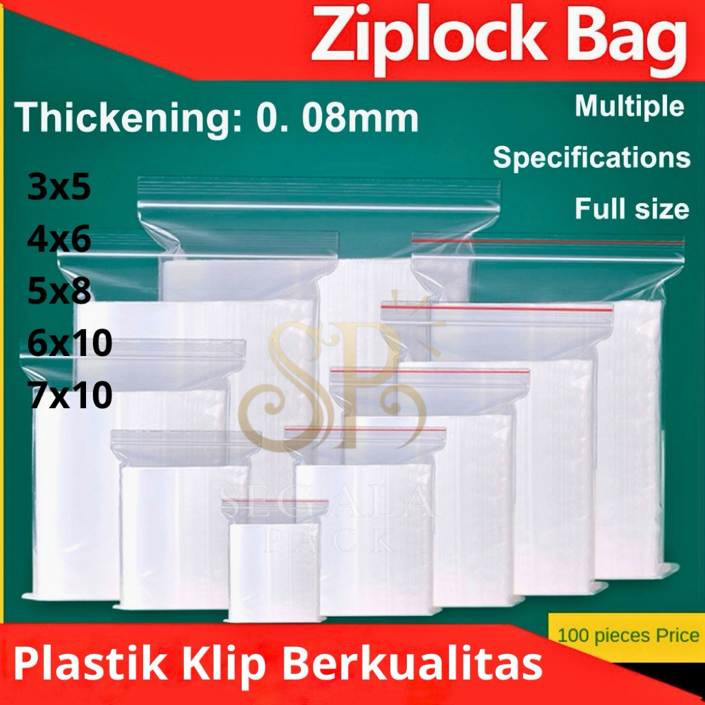 Plastik Klip Bening/Zip Lock Bening /Plastik Packing Makanan/Zipper Bag Food Grade/plastik zipper
