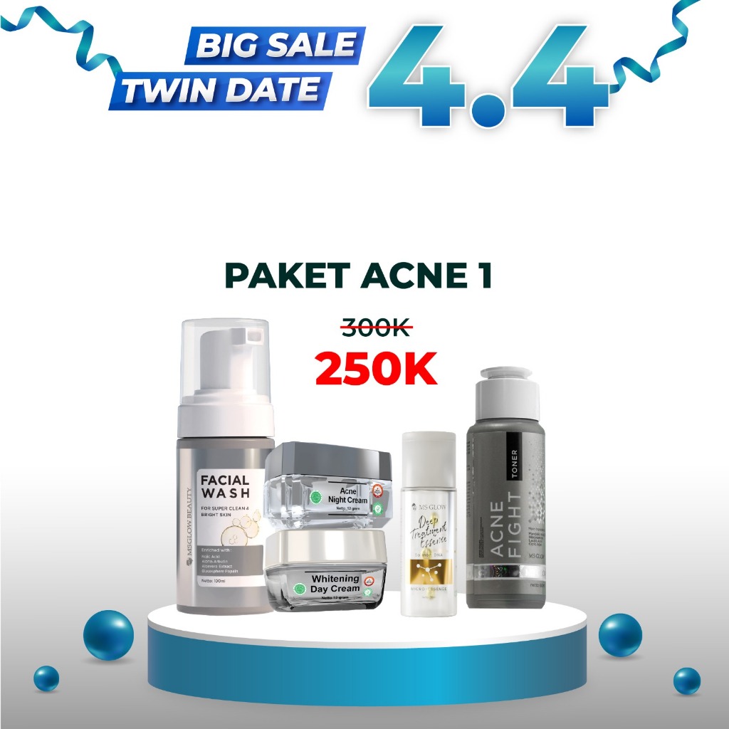 MS GLOW PAKET ACNE REGIMENT 1