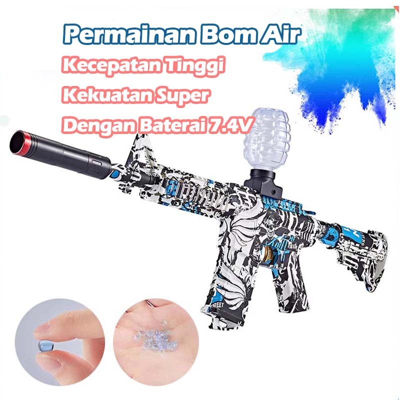 Electric Gel Ball Blaster Auto Fire Tembak Bola Gel Air, Aman & Tidak Sakit, Mainan Outdoor & Aktivi