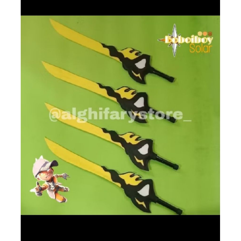 mainan pedang boboiboy solar