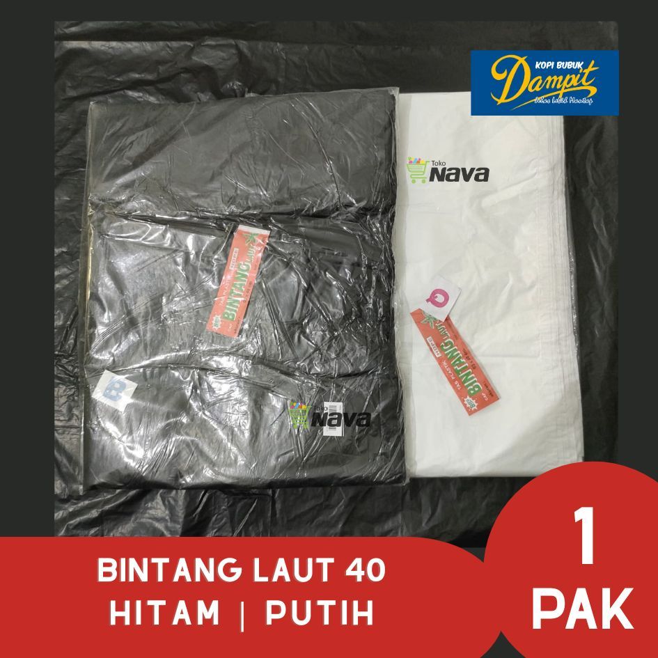 Kresek Bintang Laut Ukuran 40 / Kresek Bintan Laut Hitam 40 / Kresek Bintang Laut Putih 40