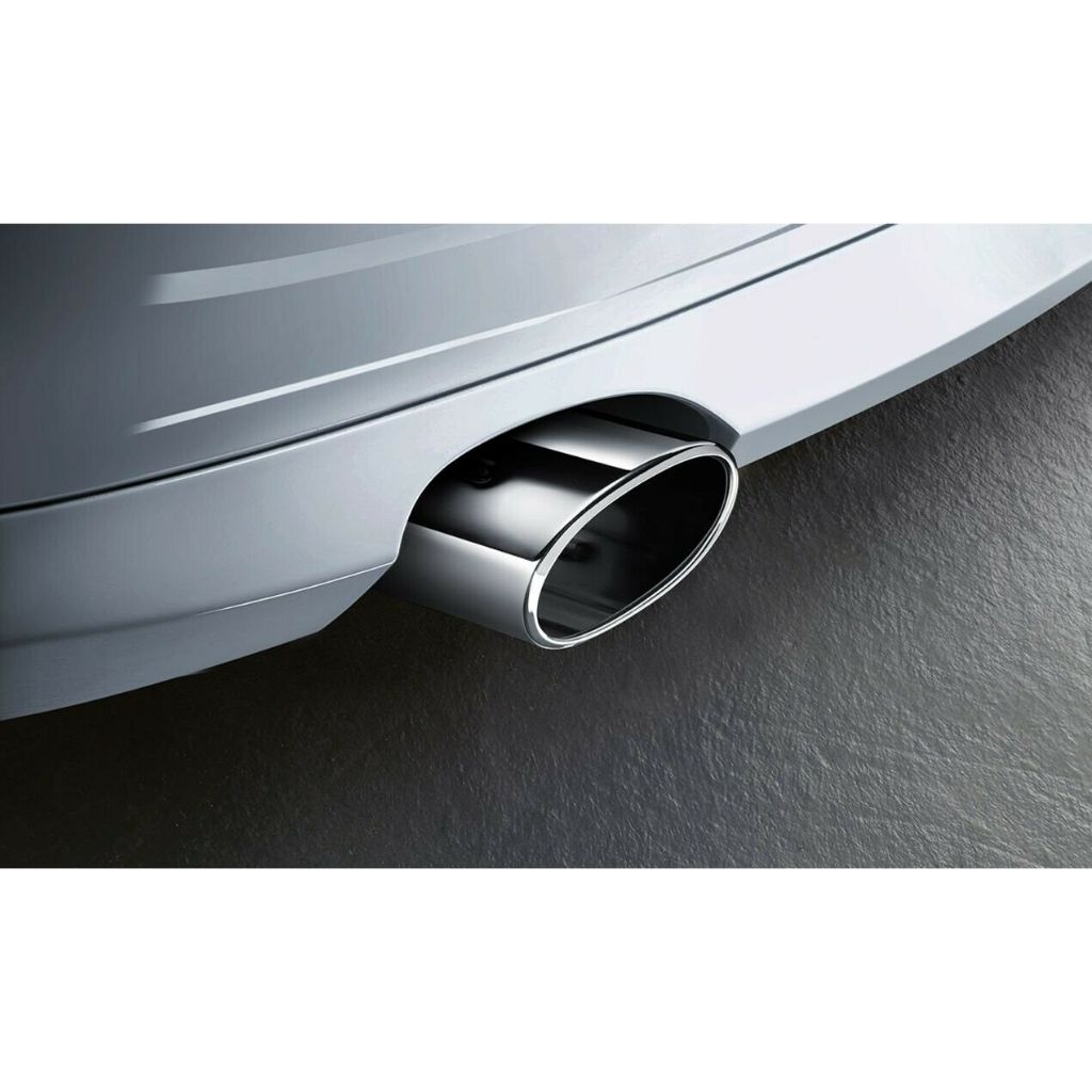 Original BMW E90 320i Chrome Exhaust Pipe Tip Finisher Cover Knalpot