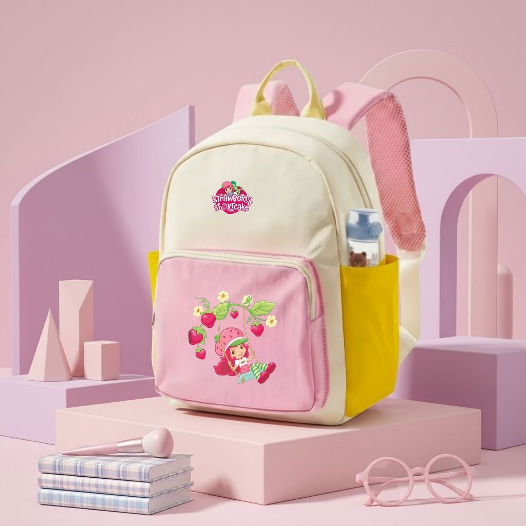 Catenzo - Tas Sekolah Anak Perempuan Casual Kasual Ransel Kantong Ori Original Produk Lokal Tas Anti