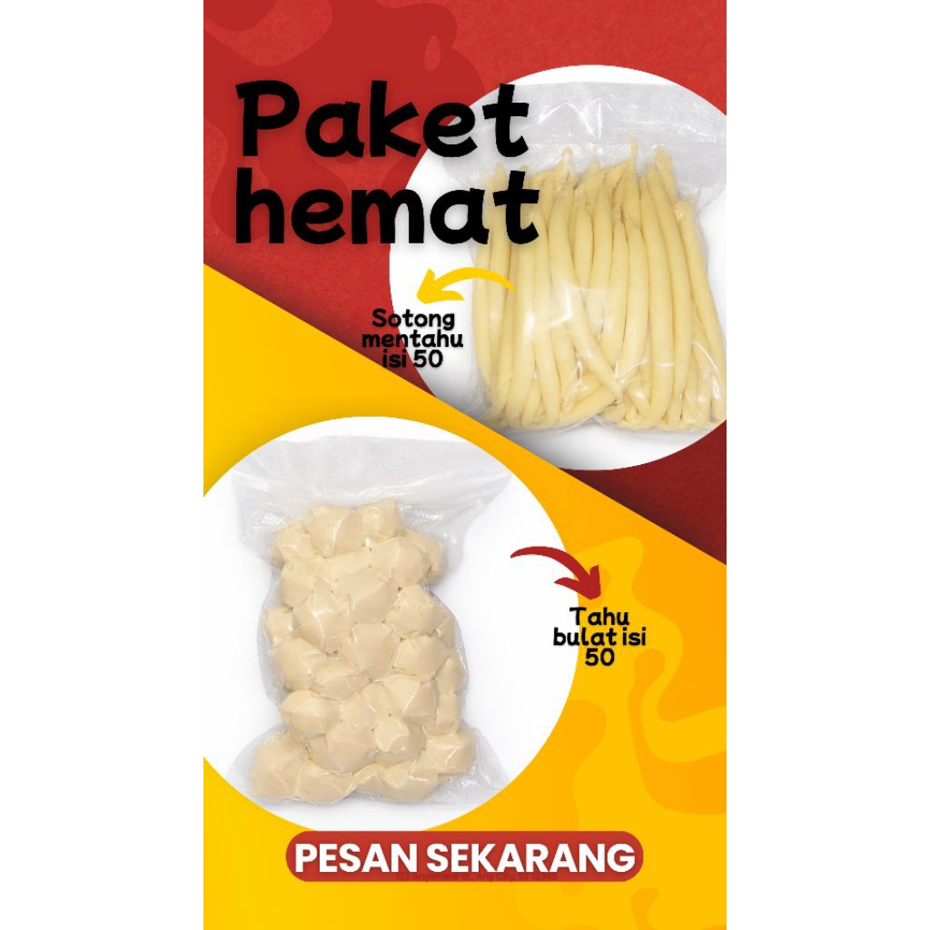 TAHU BULAT MENTAH ISI 50 + SOTONG ISI 50FREE BUMBU