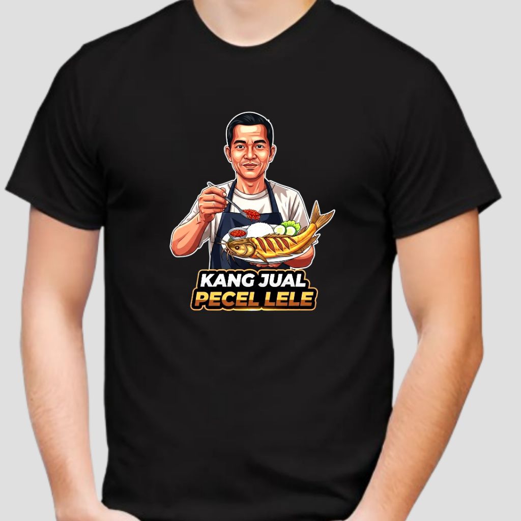 Kaos Kang Jual Pecel Lele T-Shirts Distro Atasan Pria Wanita Dewasa Desain Unik dan Menarik Baju Obl