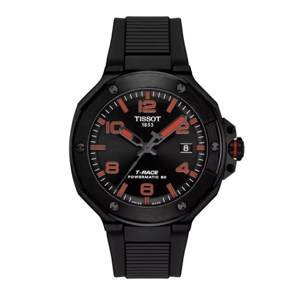 Original 100% Jam Tangan Pria Tissot T-Race Powermatic 80 T141.807.37.057.00 Rubber Strap Swiss Made