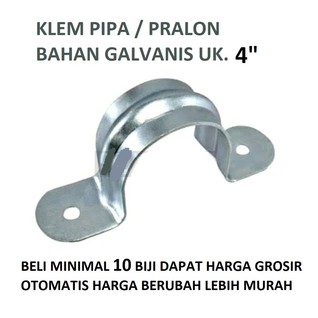 KLEM PIPA 4" inch Klem Seng Pipa